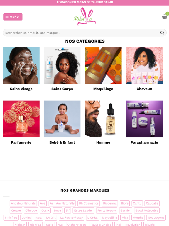 Fabellashop iPad screenshot 2 - Shopping app