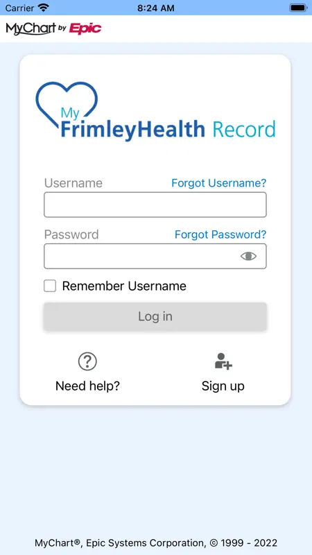 MyFrimleyHealth Record screenshot 1 of 4