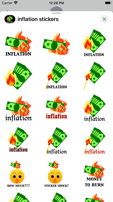 Screenshot #1 pour inflation stickers