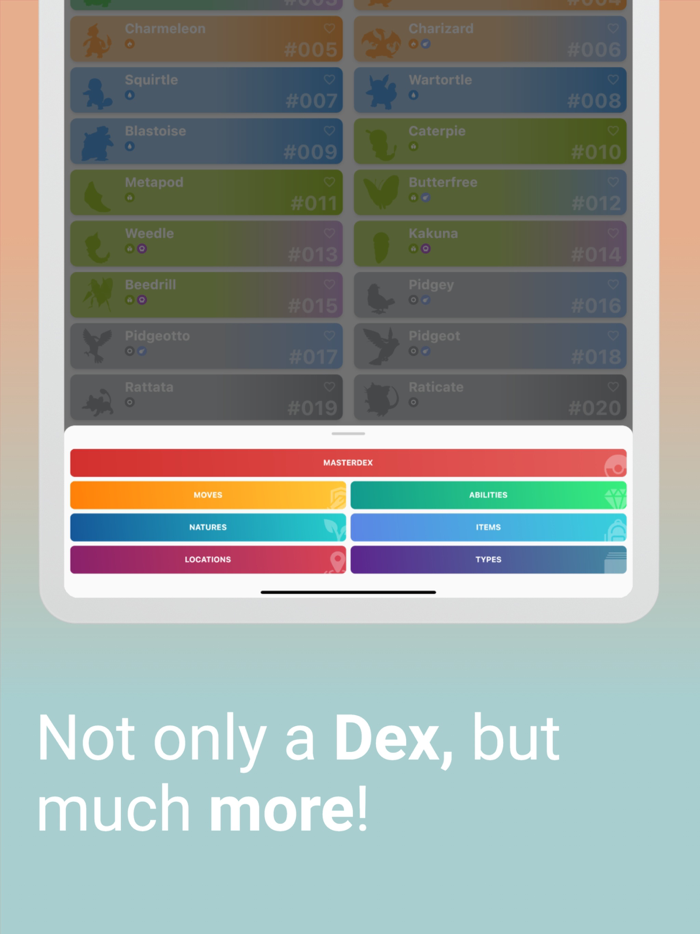 MasterDex - complete pokedex