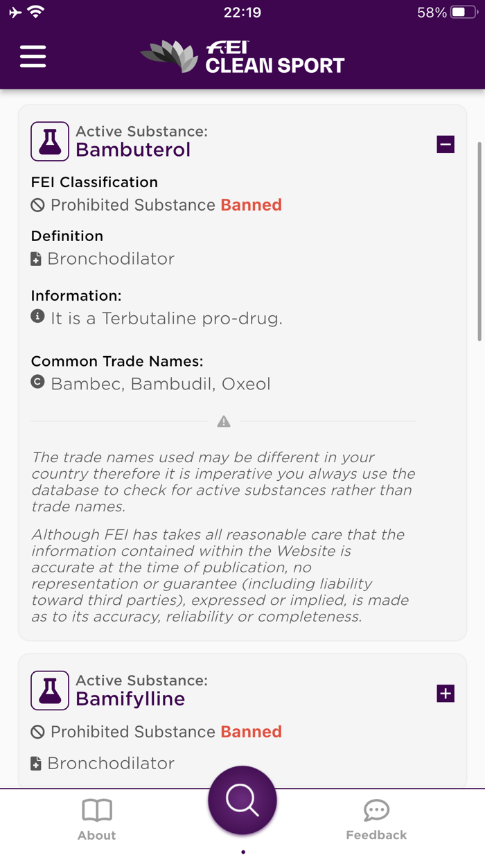 FEI CleanSport Database