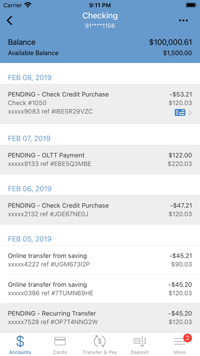 Citizens Bank & Trust Co. Mob. Screenshot