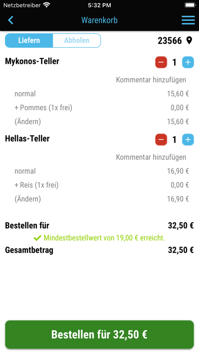 Restaurant Hellas Lübeck Screenshot