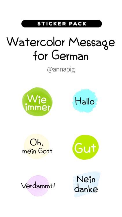 Watercolor Message for German2