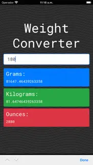 weight converter and bmi iphone screenshot 1