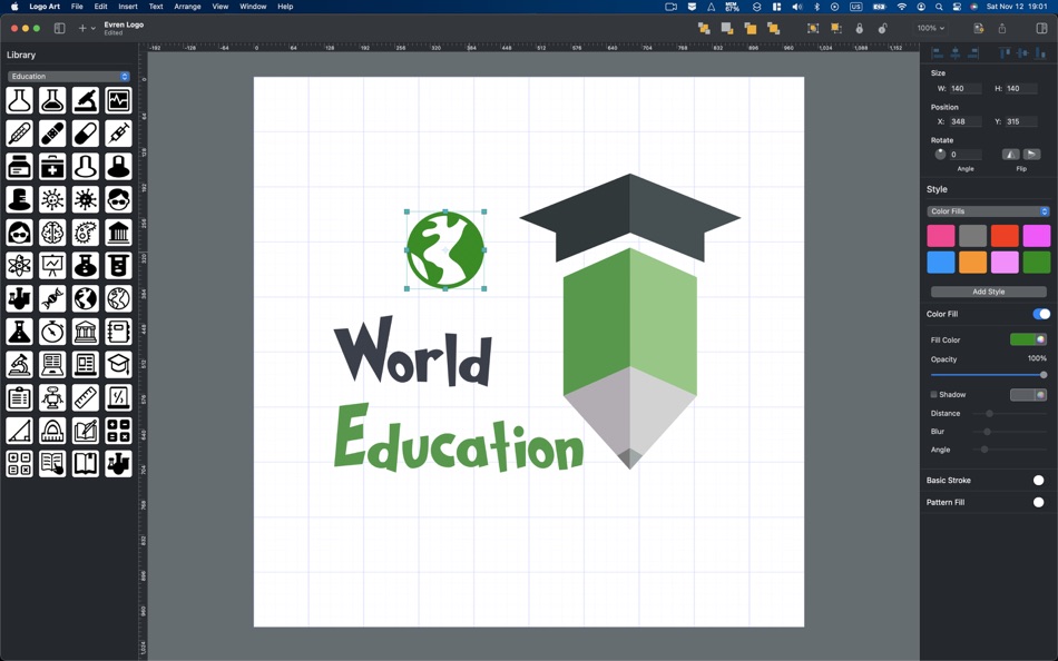 #1. Logo Art (macOS) 由: Abdusodiq Saidov