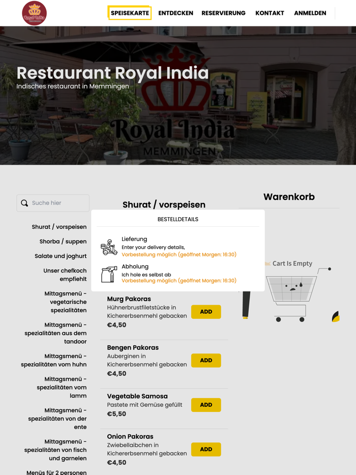 Restaurant Royal India