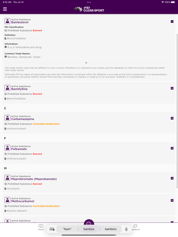 FEI CleanSport Database