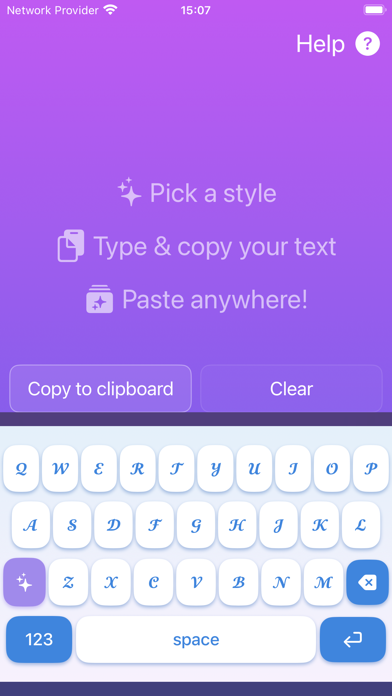 Elite: unique fonts & symbols Screenshot