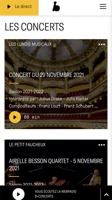 b concerts Screenshot