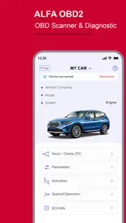 alfa obd2 - car diagnostics iphone screenshot 1