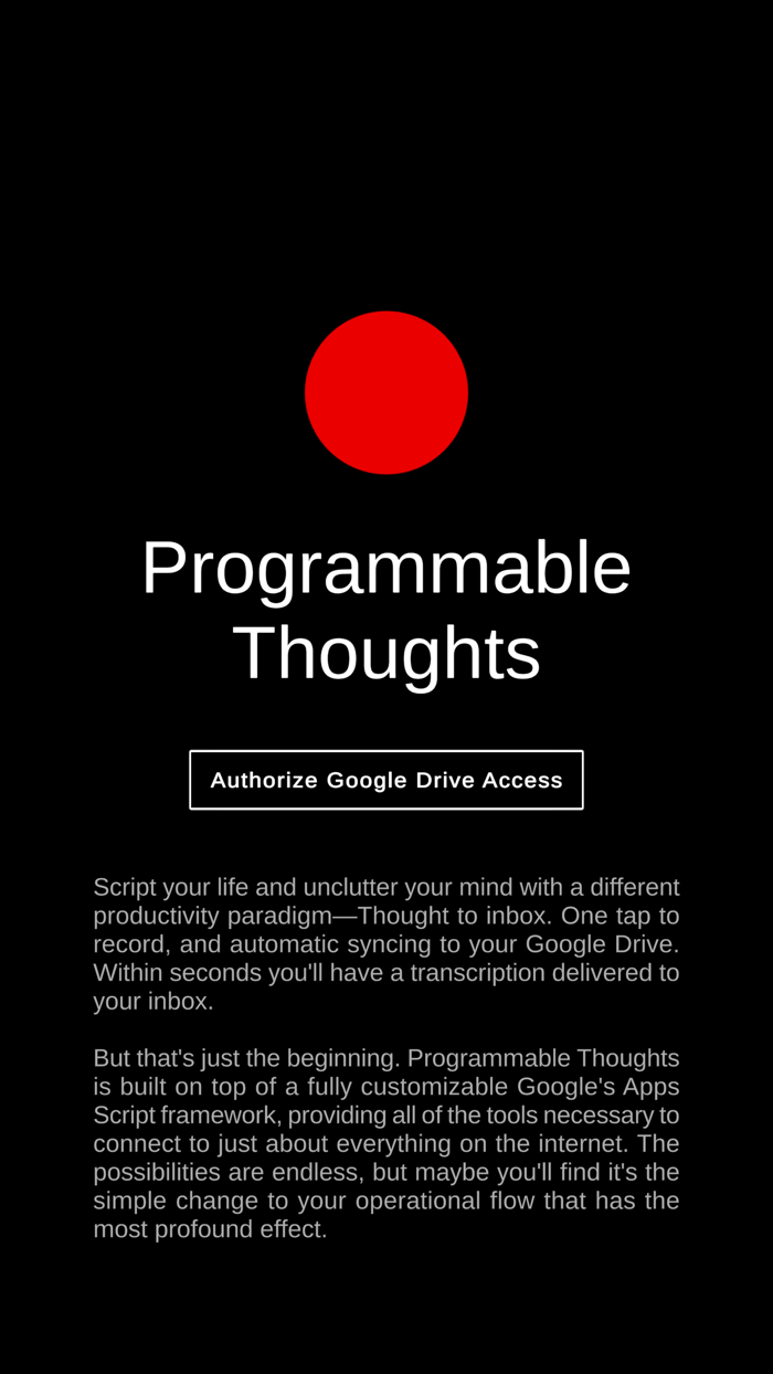 Programmable Thoughts