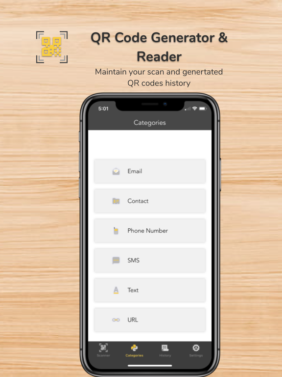 QR Code Generator & Reader iPad screenshot 4 - Entertainment app