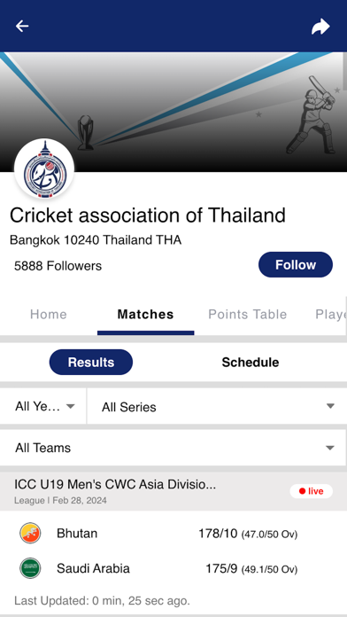 Cricket Assoc. of Thailand Screenshot