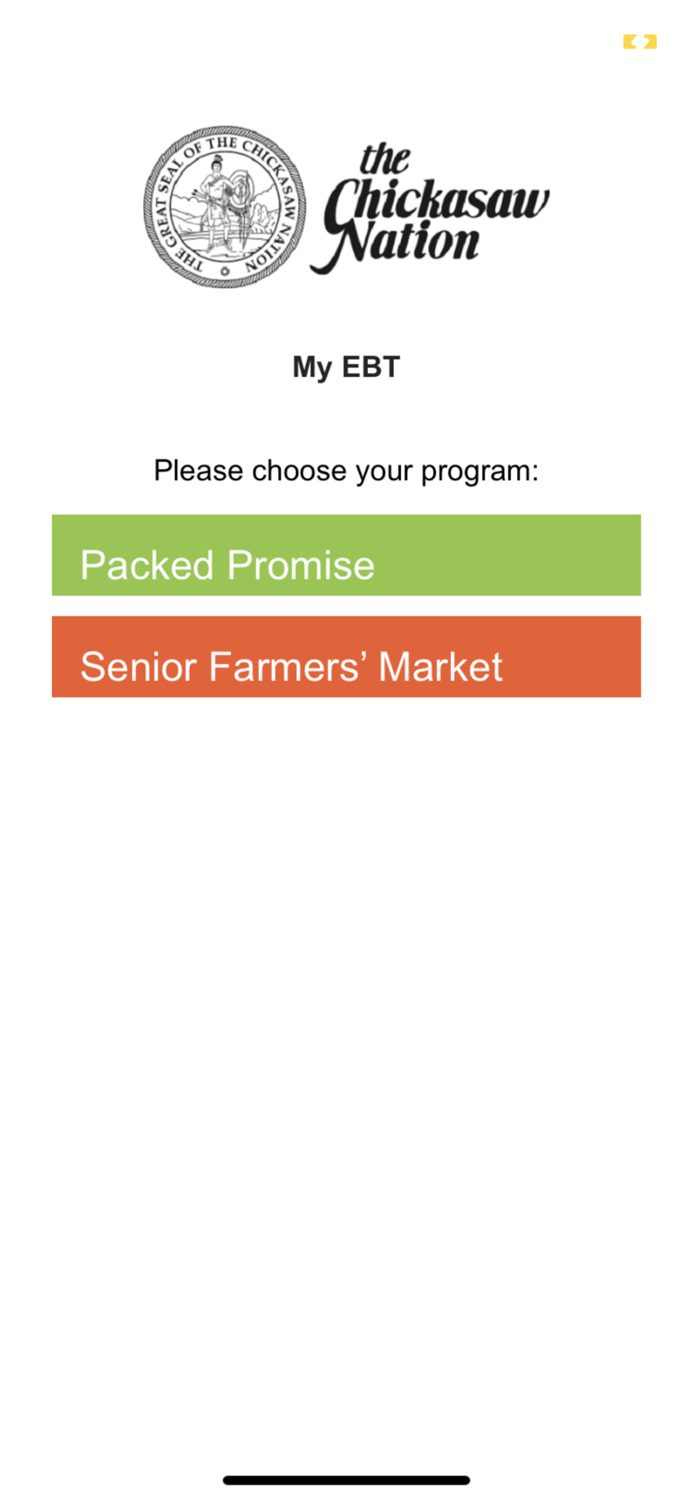 my Chickasaw Nation EBT