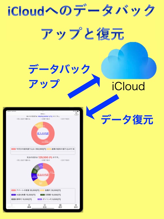 ラクラク資産管理 iPad screenshot