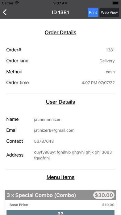 Heirloom HQ Online Orders Screenshot