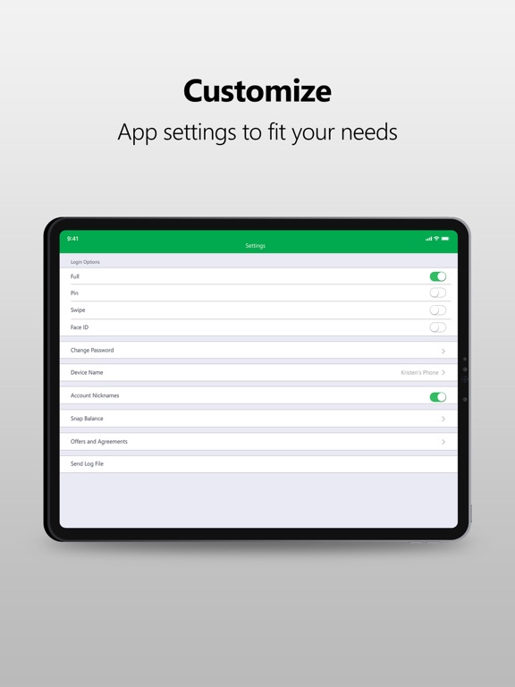 Harvest Bank Mobile iPad screenshot 6 - Finance app