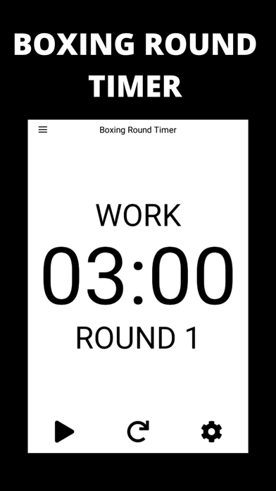 Boxing Round Timer App Screenshot