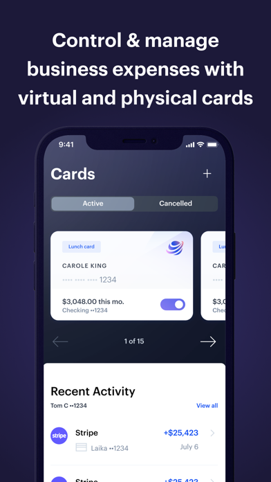 Novel - Business Banking Screenshot