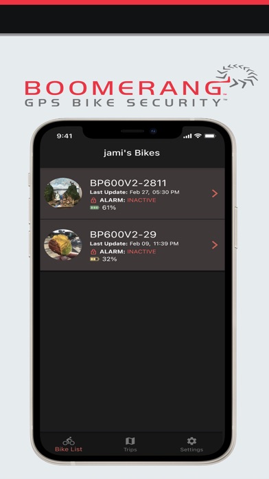 Boomerang's Cyclotrac GPS Bike Screenshot
