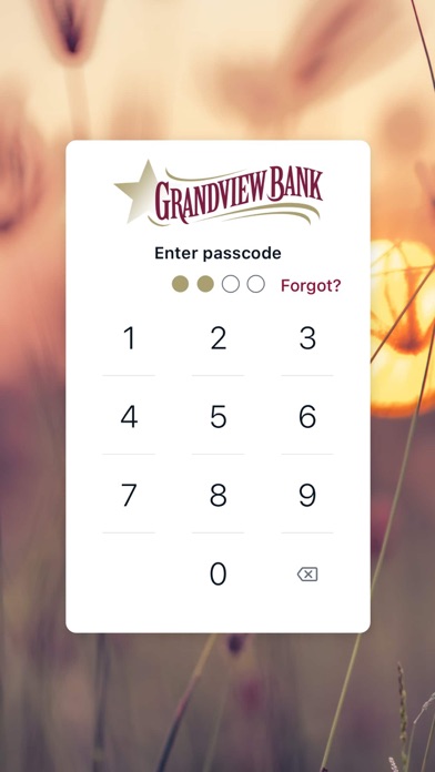 Grandview Bank Screenshot