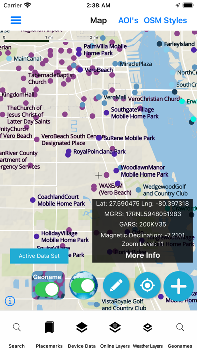 GeoNames Map Explorer Screenshot