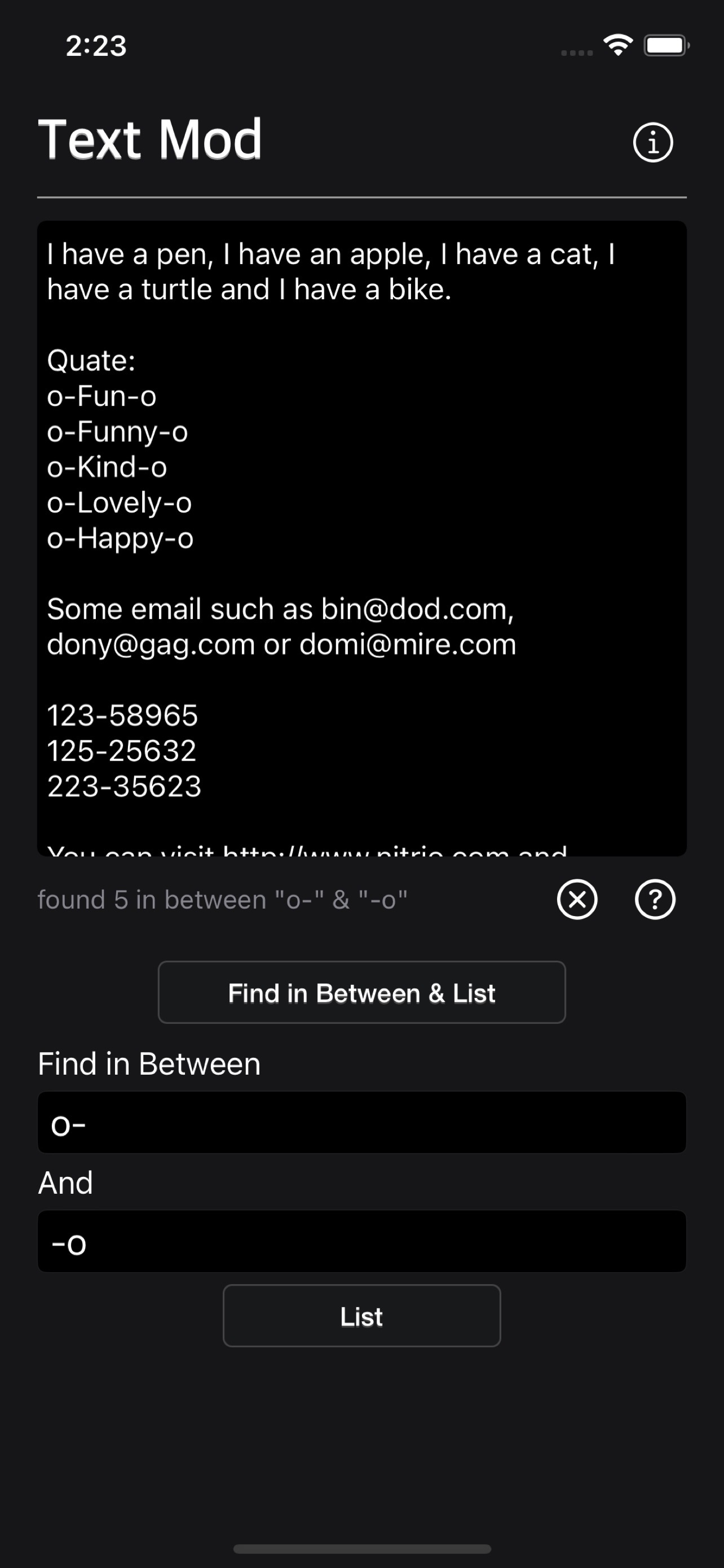 Text Mod