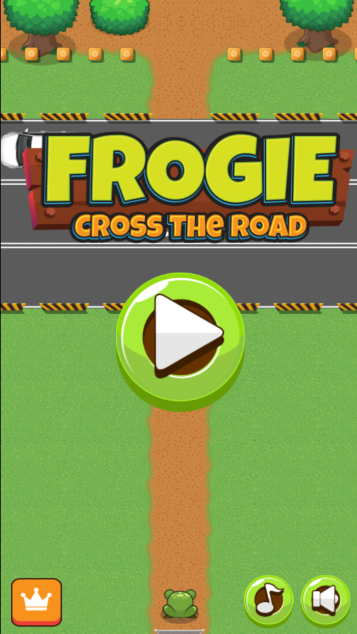 Froggy cross the road