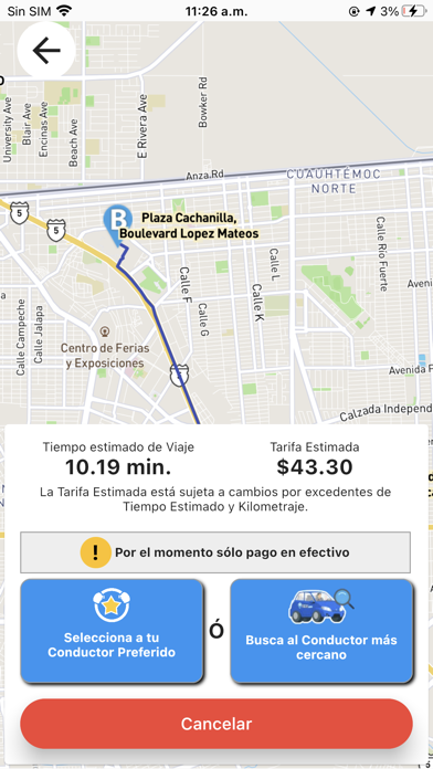 RideAPP - Pasajero Screenshot