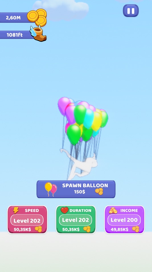 #1. Balloon Clicker (iOS) Podle: Dumbbell Games Yazilim Anonim Sirketi