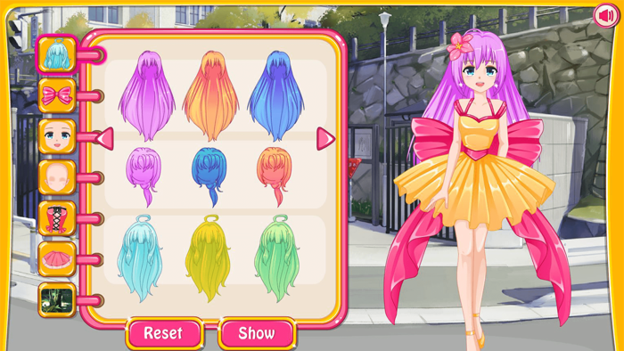 Anime dress up avatar game