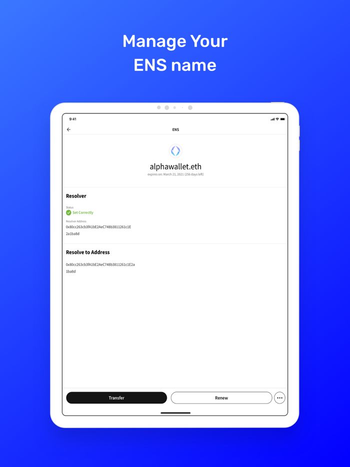 AlphaWallet Ethereum and EVM