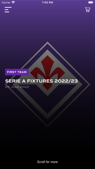 FIORENTINA OFFICIAL APP Screenshot