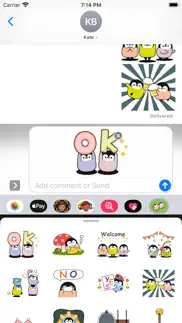 cute penguin 9 stickers pack iphone screenshot 2