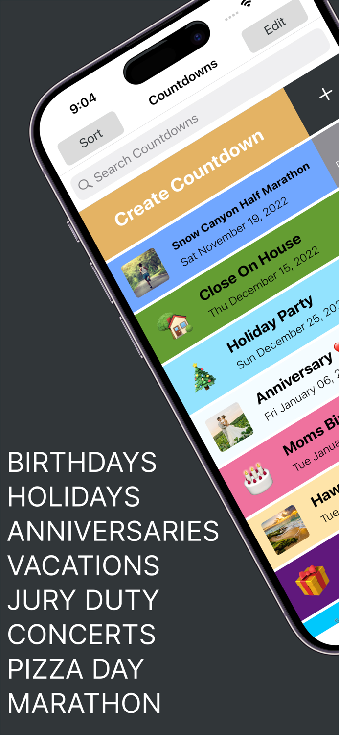 Countdown Events and Deadlines