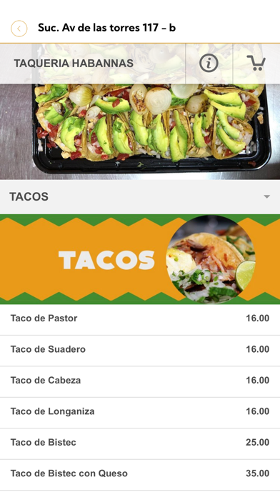 Taquerias Habannas Screenshot