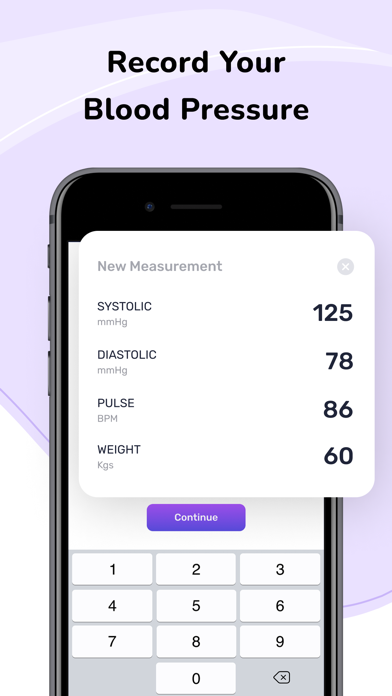 Blood Pressure App Screenshot