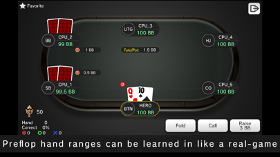 Poker Preflop Trainer PRO Screenshot