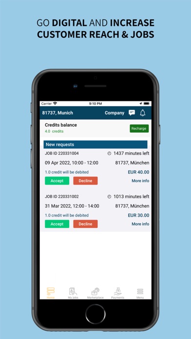 Reachaus for service provider Screenshot