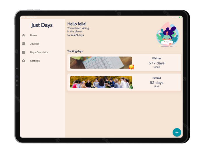 Just Days Day tracker and Diary