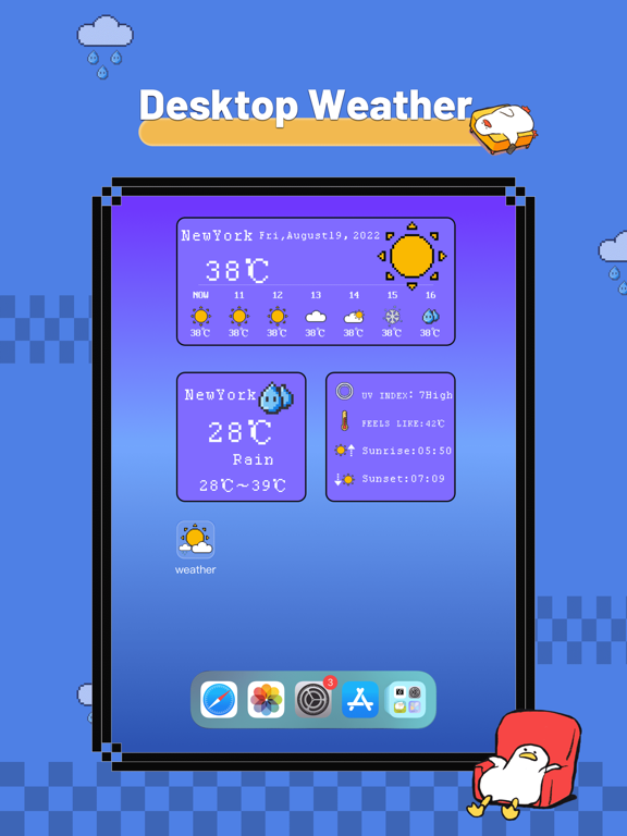 Lock Screen Weather iPad screenshot 3 - Weather app