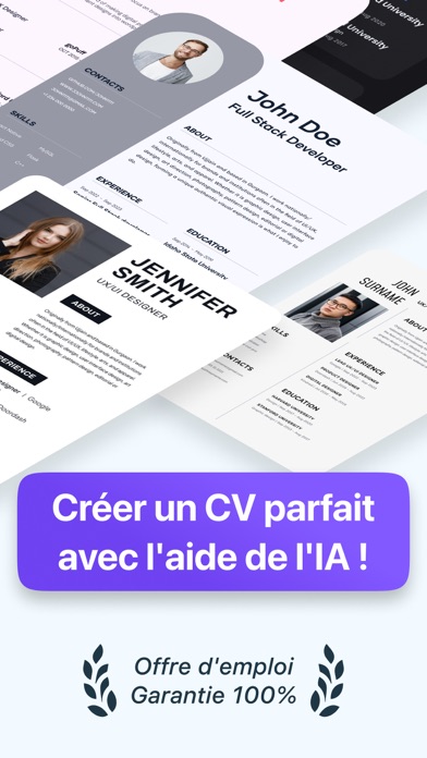 Screenshot #1 pour CV Maker: Lettre de Motivation