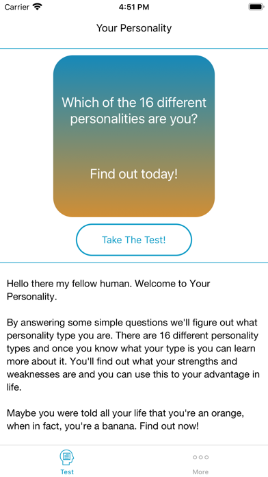Your Personality Screenshot