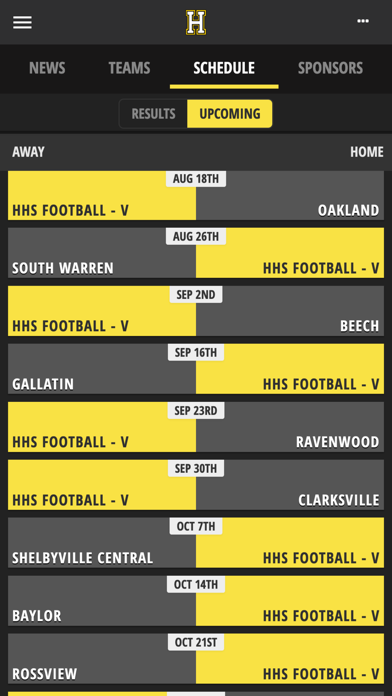 Hendersonville H.S. Athletics Screenshot