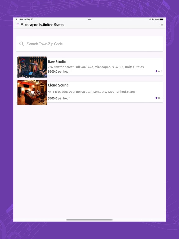 MLAB iPad screenshot 1 - Music app