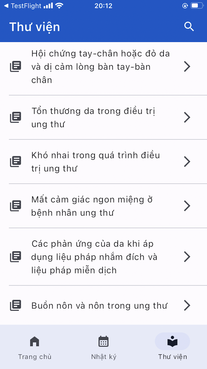 Hỗ trợ Bệnh nhân Ung thư