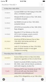 the aviation herald - feed iphone screenshot 1