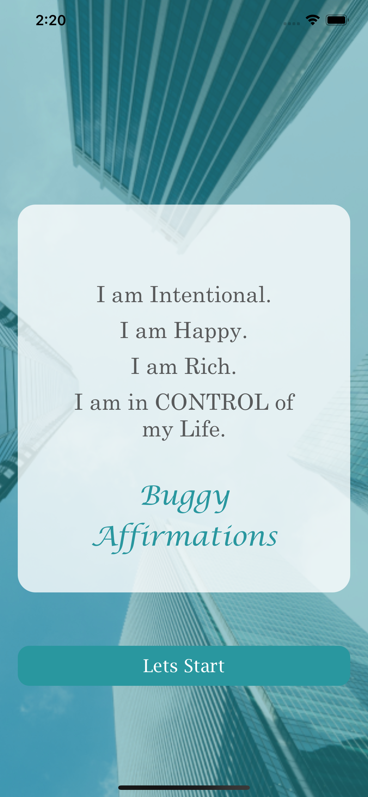 Buggy Affirmations