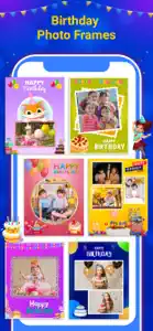 Birthday Photo Frames & Cards screenshot #1 for iPhone